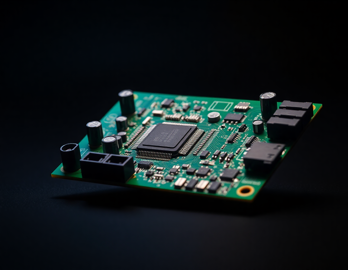 GPEC ECU circuit board close-up with microcontroller and surface-mount components